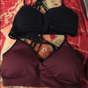 Sports bras and puerse